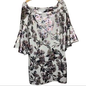Olivia Matthews Floral‎ Lantern Sleeve Dress